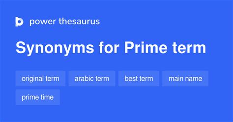 prime thesaurus.